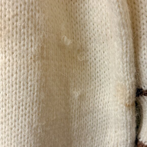 ✨ Vintage Oui Designer Collection Angora Blend Bird Sweater – Cream/Brown/Black - Picture 5 of 10